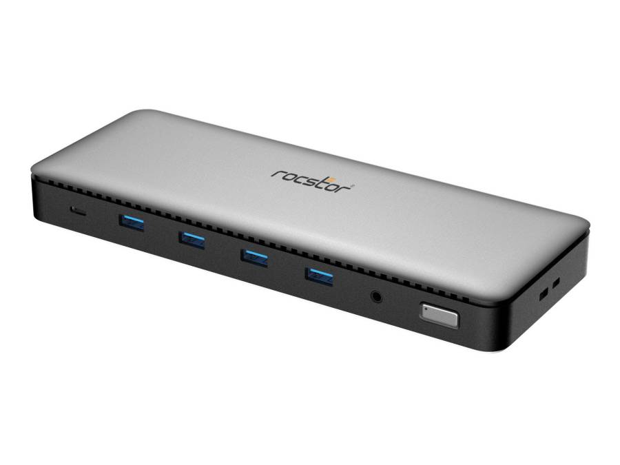Estación de acoplamiento Rocstor USB-C para triple pantalla Rd11