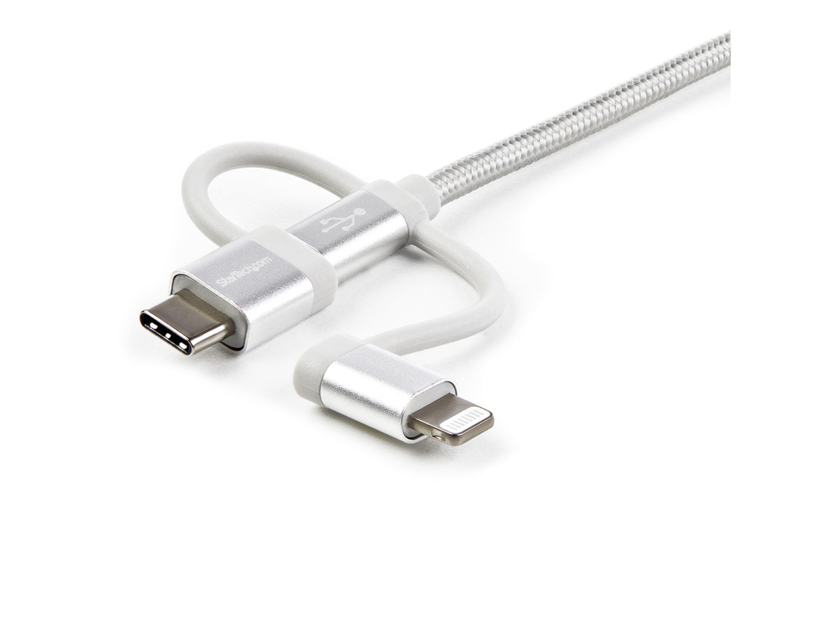 Cable USB multicargador Startech de 1,8 m (6 pies), USB-A a Lightning/U