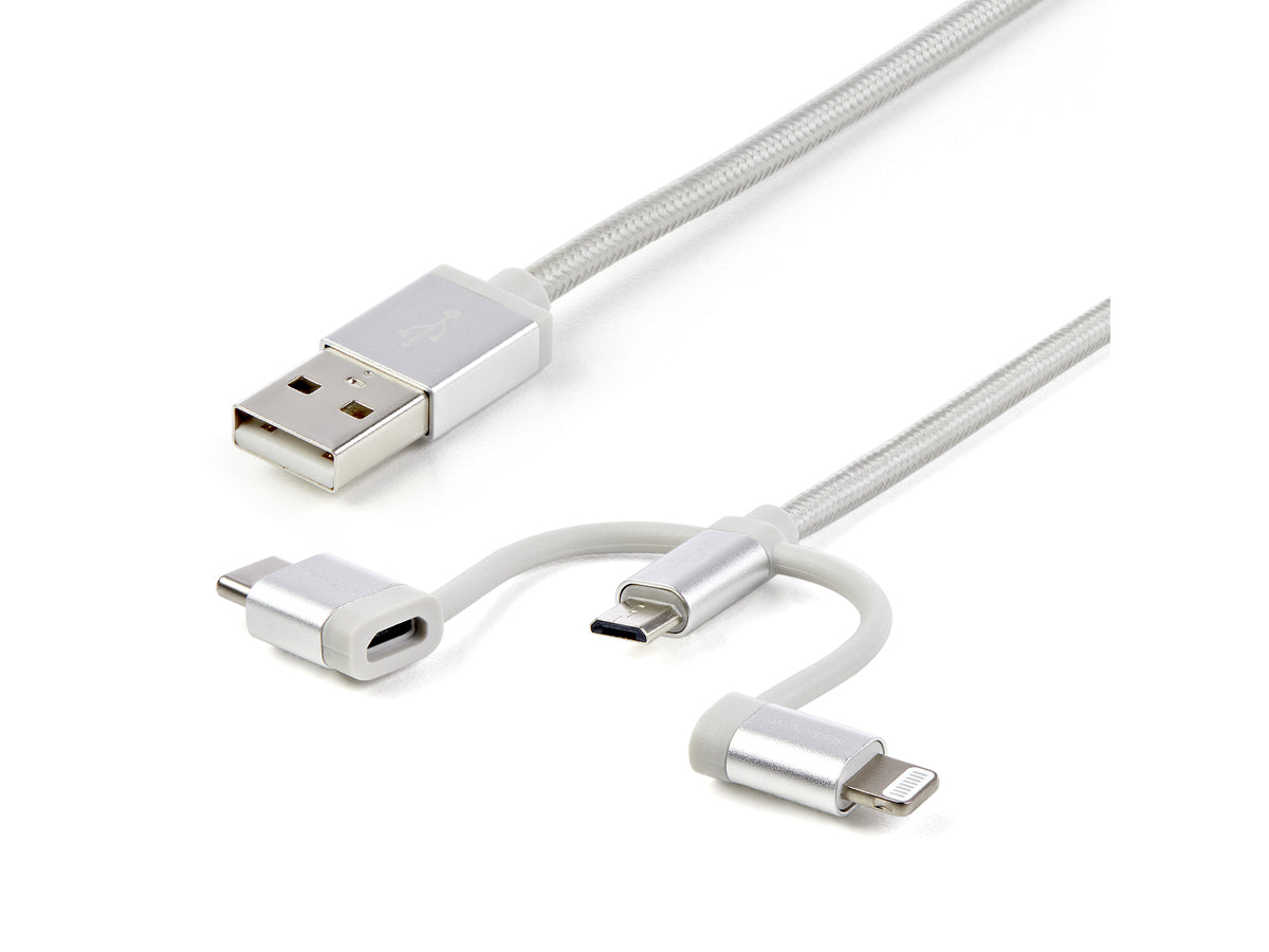 Cable USB multicargador Startech de 1,8 m (6 pies), USB-A a Lightning/U