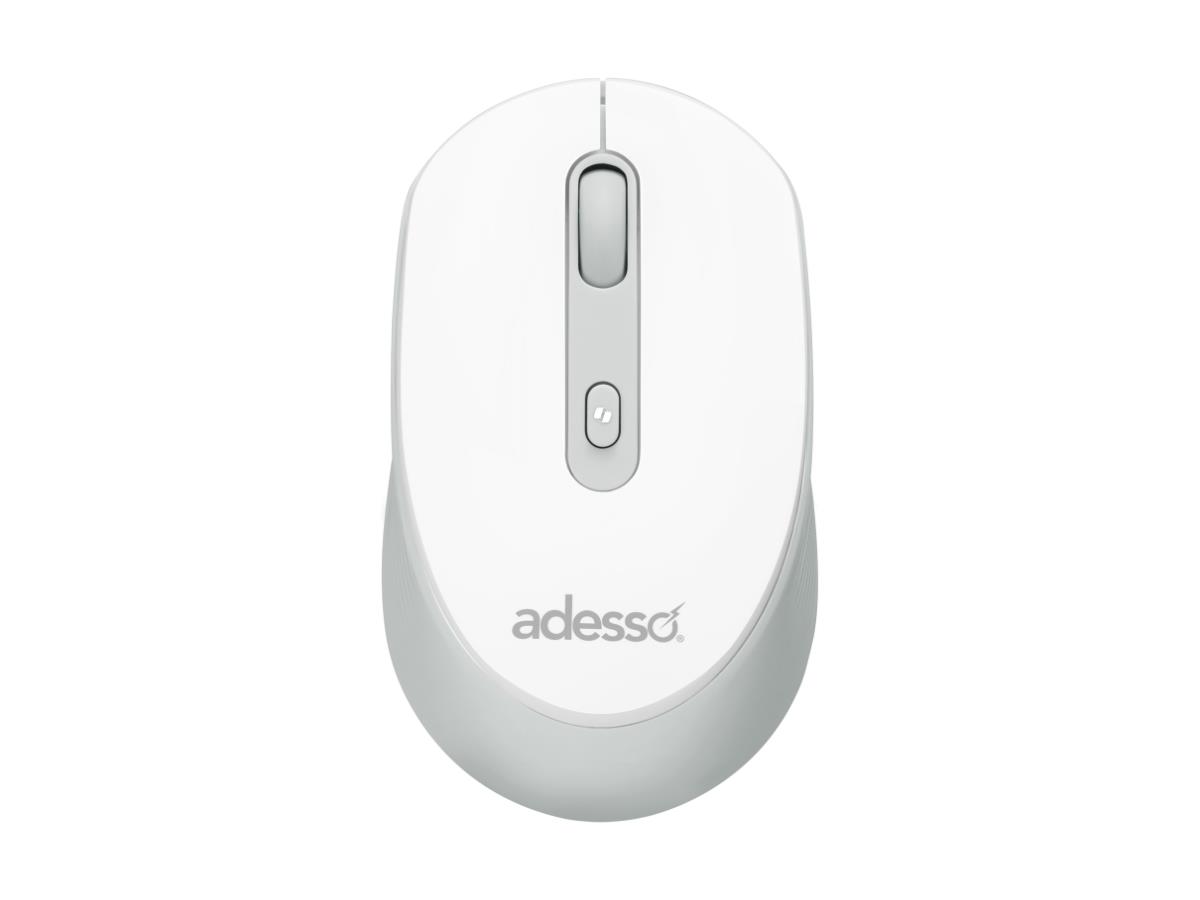 Souris sans fil Adesso avec bouton de raccourci AI Copilot (blanche)