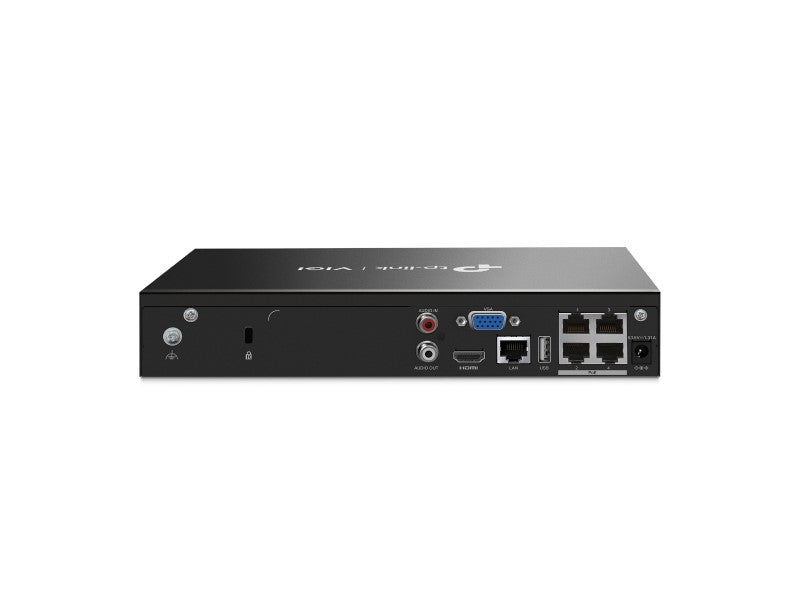 Grabador de vídeo en red PoE de 4 canales Tp-Link. Especificaciones: H.265+/H.265/H.2