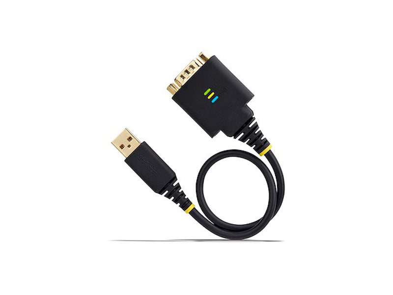 Cable adaptador USB a serie Startech de 30 cm (1 pie), retención de COM, entrada