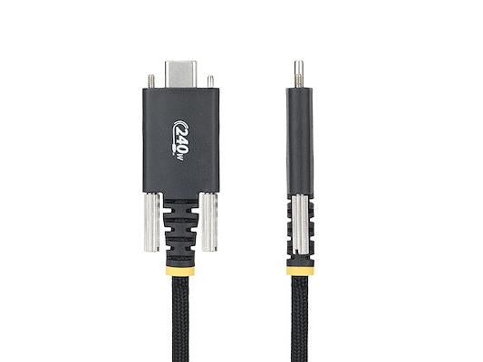 Câble de charge USB-C StarTech de 2 m (6,6 pi), verrouillage par vis latérale, 240 W