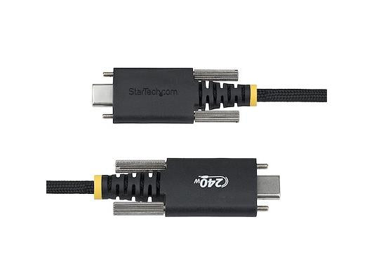 Câble de charge USB-C StarTech de 2 m (6,6 pi), verrouillage par vis latérale, 240 W