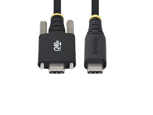 Câble de charge USB-C StarTech de 2 m (6,6 pi), verrouillage par vis latérale, 240 W