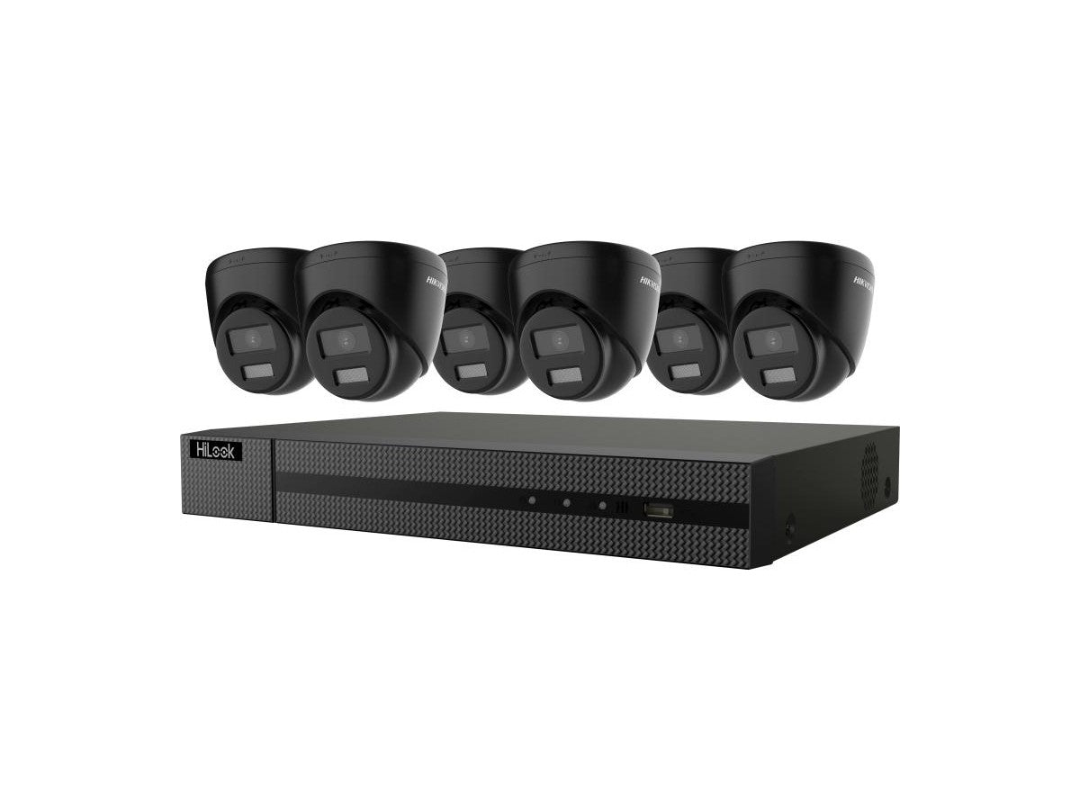 Kit IP Hikvision Colorvu de 8 canales, color negro