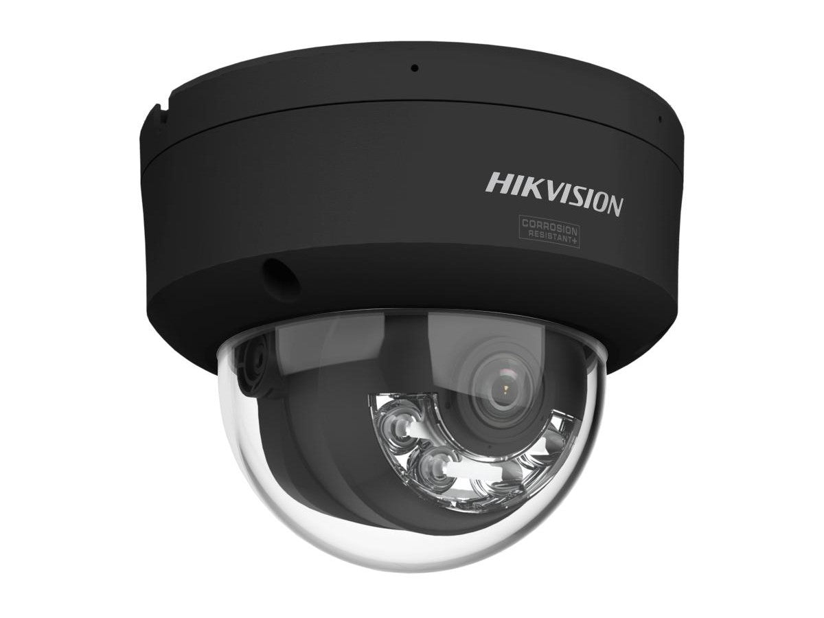 Caméra dôme IP fixe Hikvision 4 Mpx SHL avec Colorvu 3.0, noire