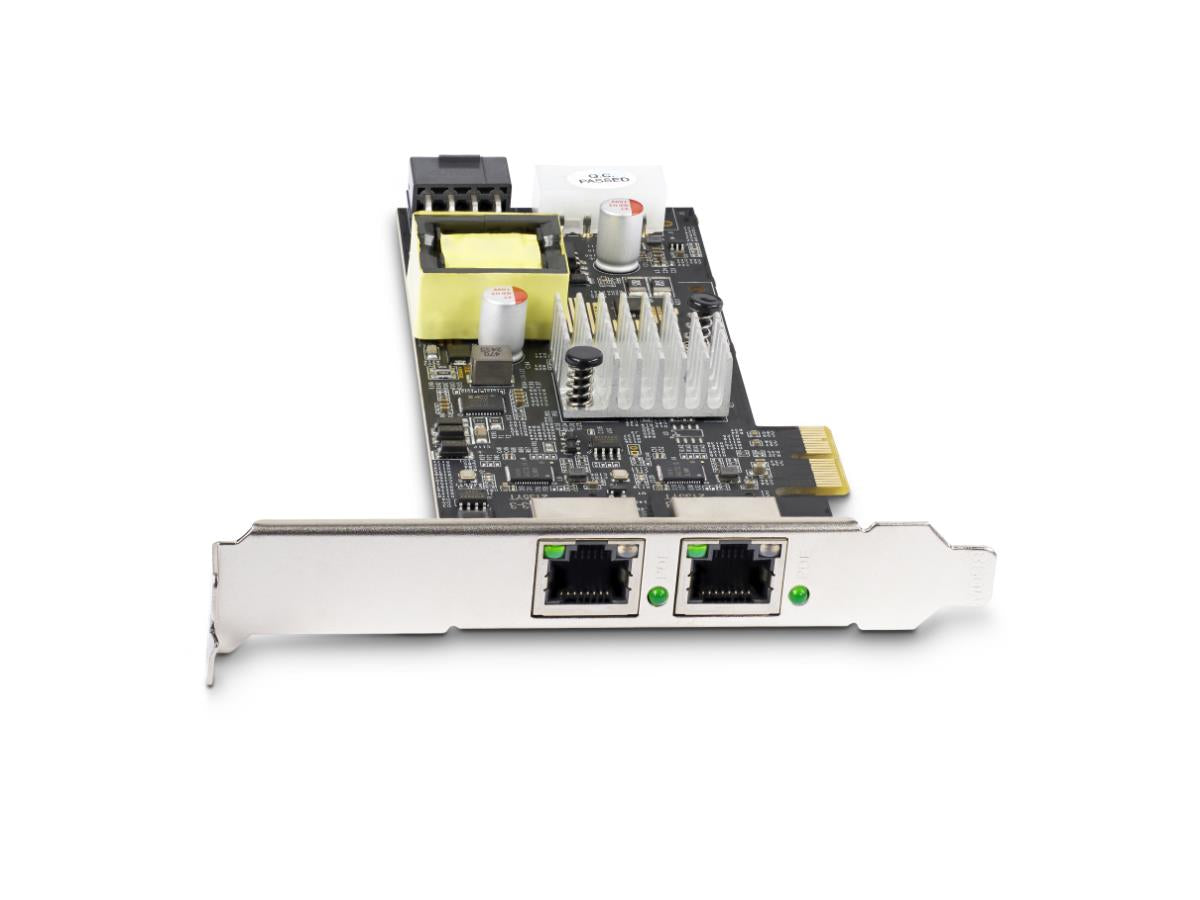 Tarjeta de red PoE Nbase-T de 2 puertos y 2,5 Gbps de Startech, Intel I225 dual