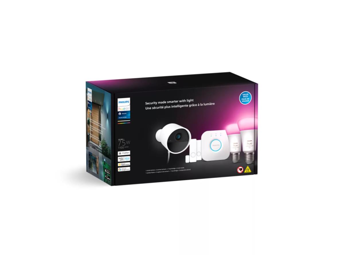 Kit d'ampoules connectées Signify Hue Secure Camera WCA E26
