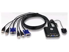 Câbles KVM 2 ports inclus