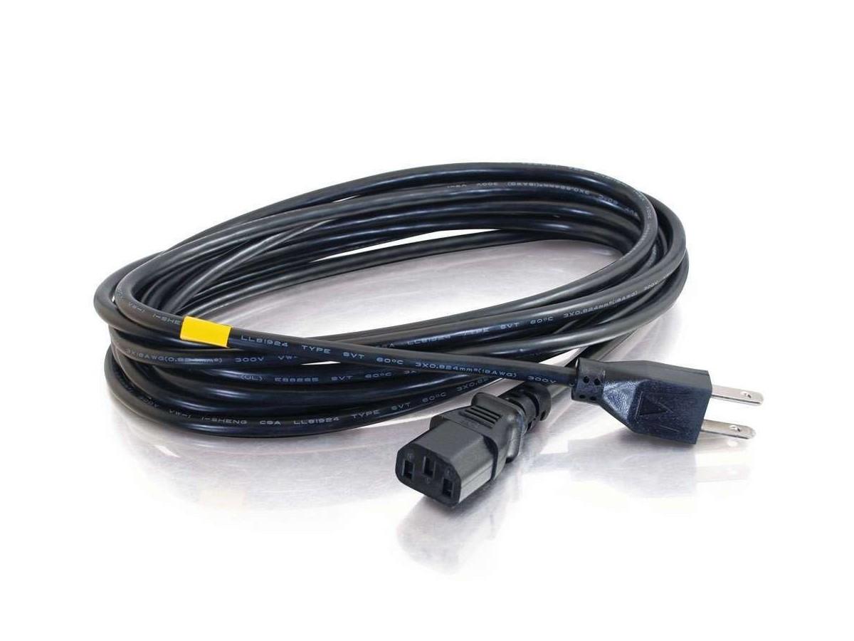 Cordon d'alimentation C2G 15 pi - 18 AWG - Nema 5-15P vers IEC 320C13 - Ordinateur
