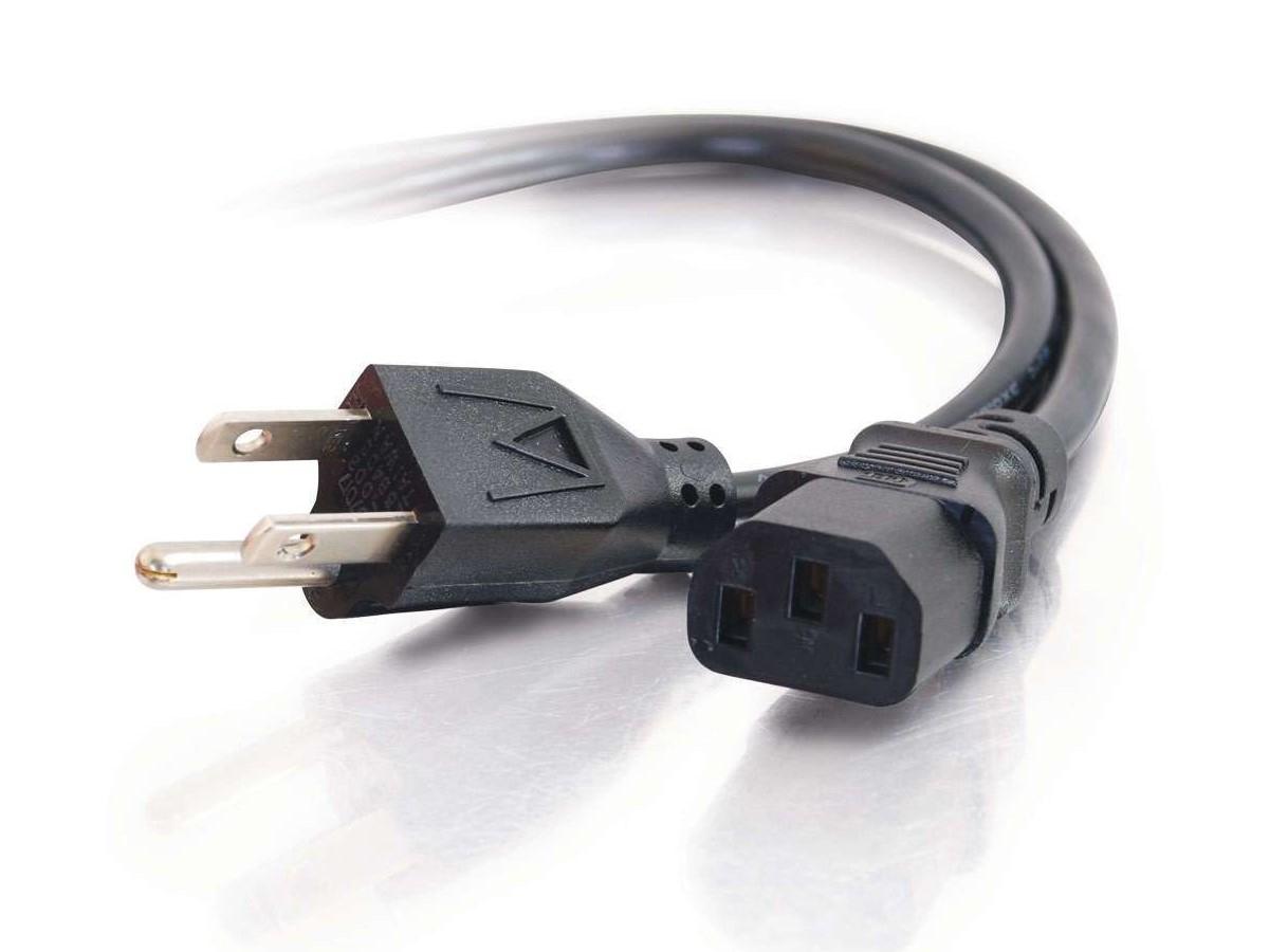 Cordon d'alimentation C2G 15 pi - 18 AWG - Nema 5-15P vers IEC 320C13 - Ordinateur