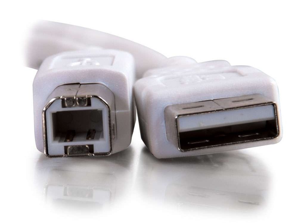 C2G 2M Usb A To B Cable White 2.0 (6.6Ft)