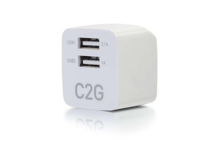 Adaptador USB CA C2G de 2,1 A con puerto dual