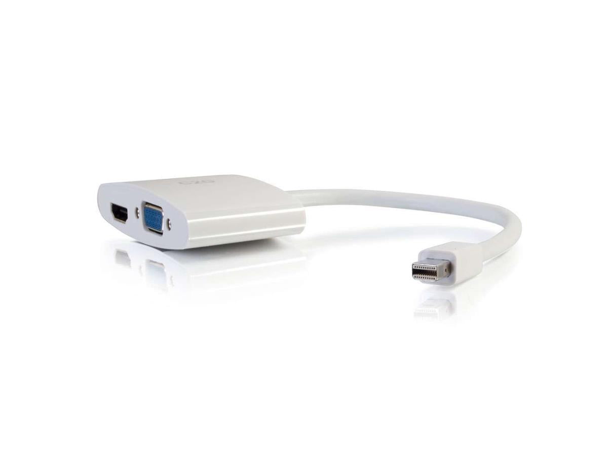 C2G Mini Displayport To Vga Hdmi Adapter Wht