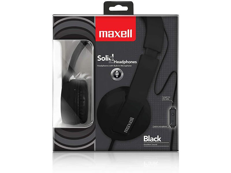 Maxell Solid Headphones Black