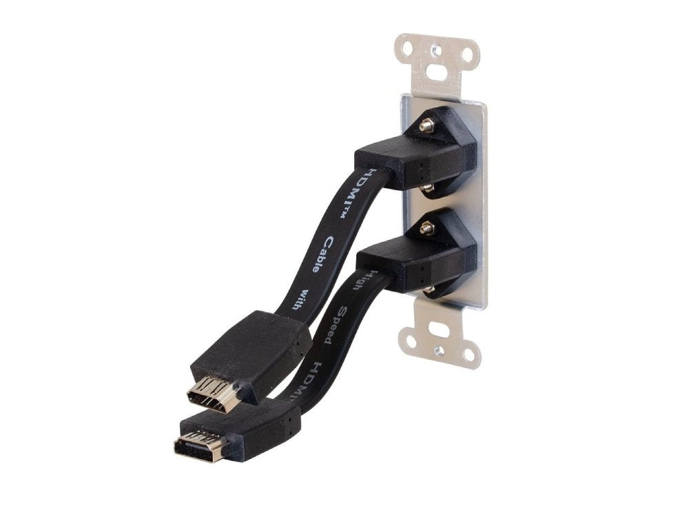 Plaque murale décorative double HDMI Pigtail C2G