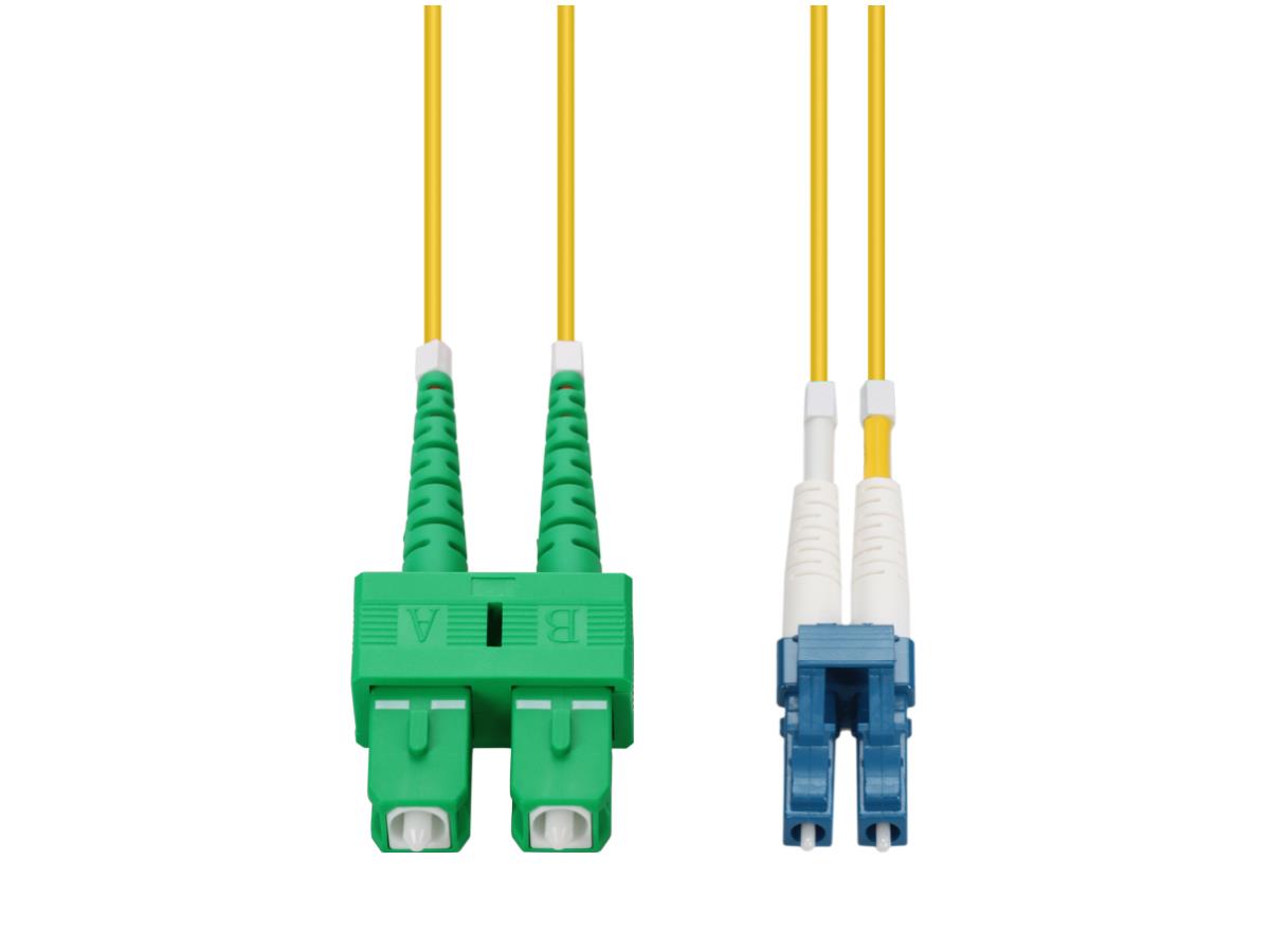 Câble patch fibre optique jaune Add-On8M Asc/LC M/M Os2