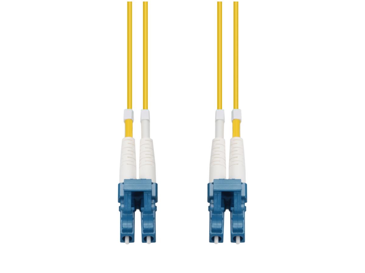 Cable de conexión dúplex amarillo Lc OS2 de 12 m adicional