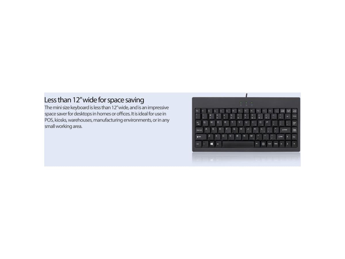 Mini-capuchon LED Kybd noir USB-Ps/2 Combo