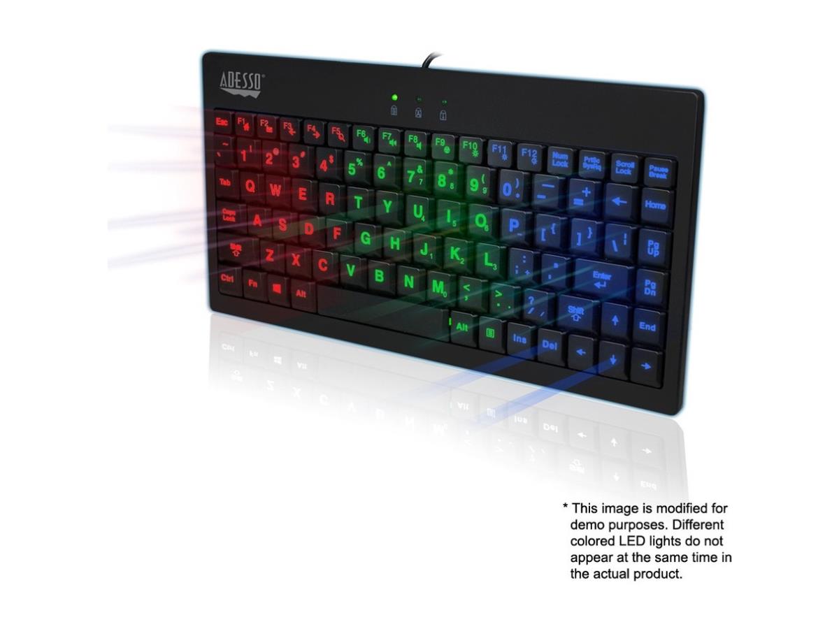 Mini clé USB illuminée Kybd/Vert/Bleu