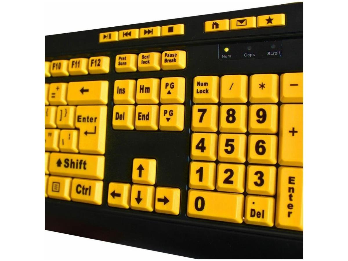 Clavier fluorescent à contraste élevé 122 touches