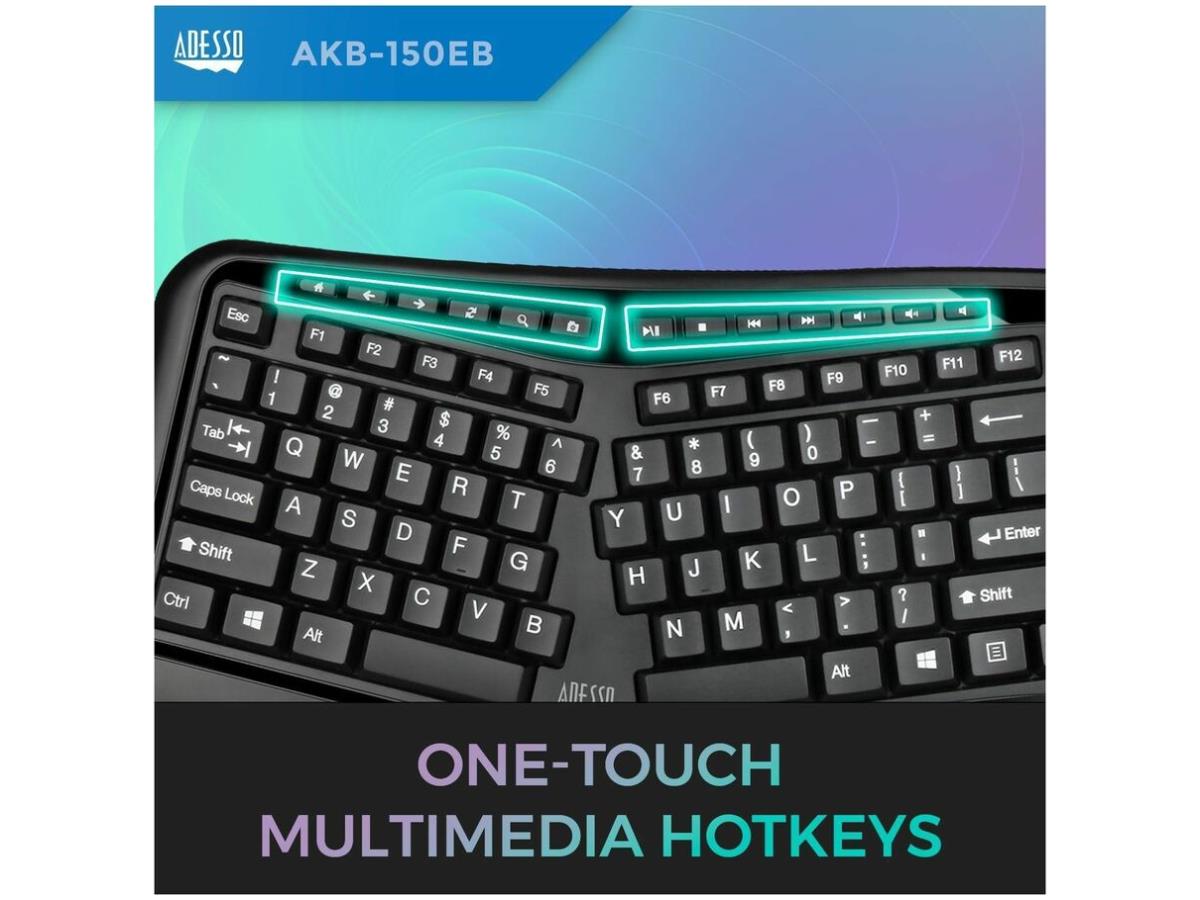 Clavier ergonomique Kybd 20 touches de raccourci USB noir