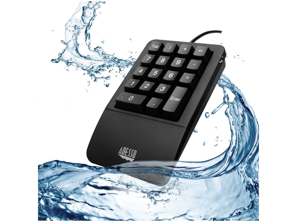 Adesso Ergo 18 touches anti-éclaboussures Nmrc Kpd