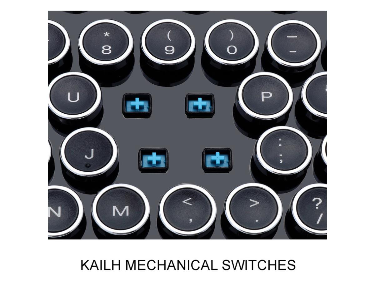 Teclado USB negro con interruptores de teclas