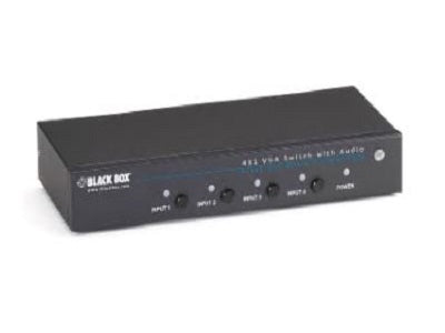 Black Box Corp 4 X 1 Vga Switch With Serial And Audio