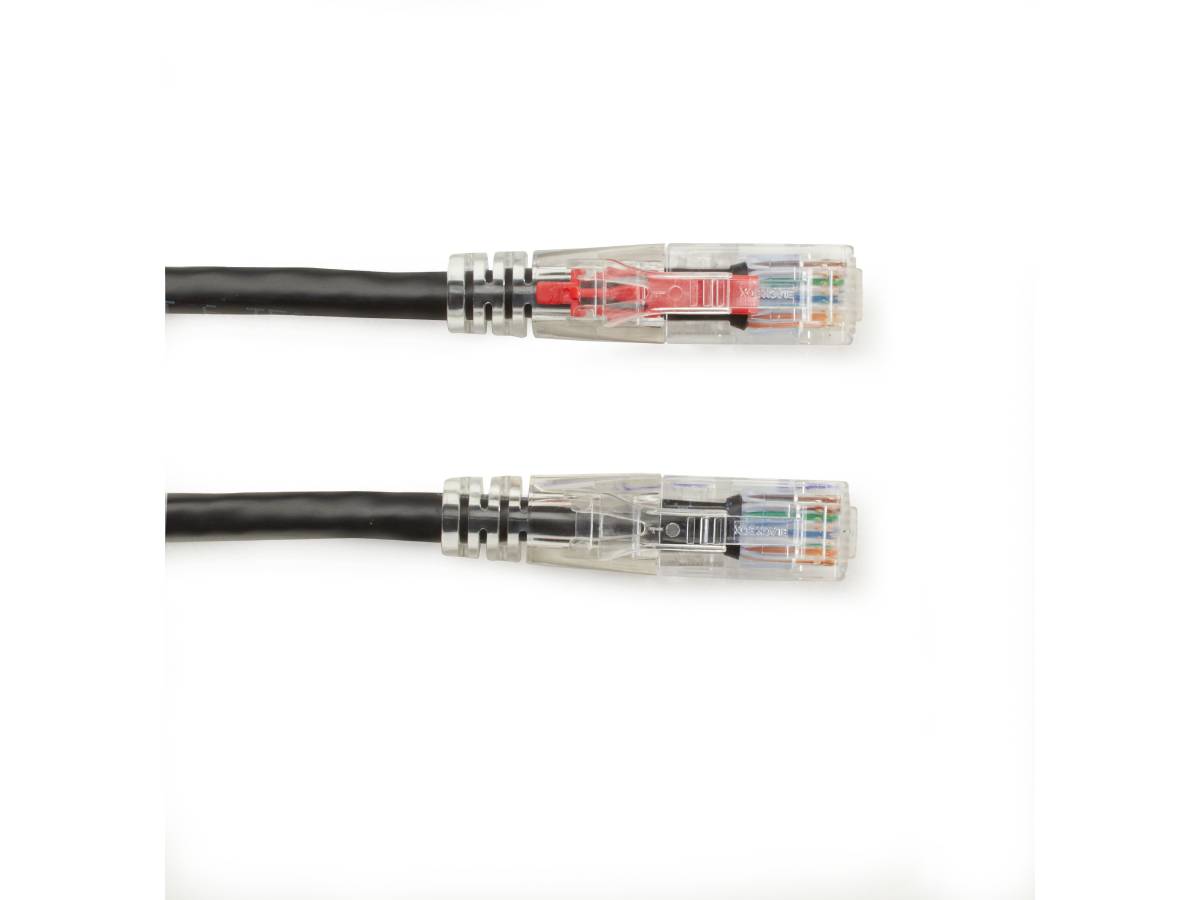 Cable de conexión Gigabase 3 Cat5E de Black Box Corp, negro, 2,13 m