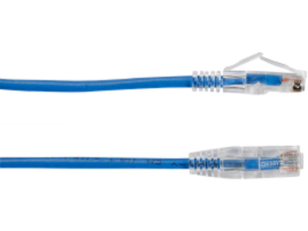 Cable Slim-Net de PVC de calibre 28, antienganches, color azul, 2,13 m, de Black Box Corp.