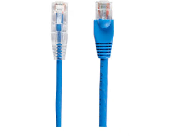 Cable Slim-Net de PVC de calibre 28, antienganches, color azul, 2,13 m, de Black Box Corp.