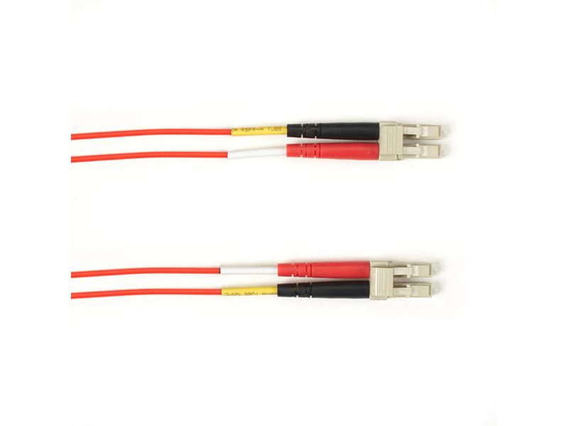 Cable de conexión de fibra óptica dúplex de 50 mm de Black Box Corp, PVC, rojo, LCLC