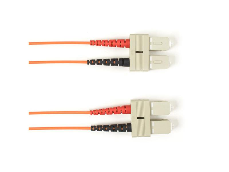 Cable de conexión de fibra óptica dúplex de 62,5 mm de Black Box Corp, PVC, OR, SCSC