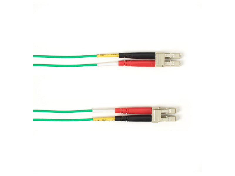 Cable de conexión de fibra óptica dúplex de 62,5 mm de Black Box Corp, PVC, GN, LCLC