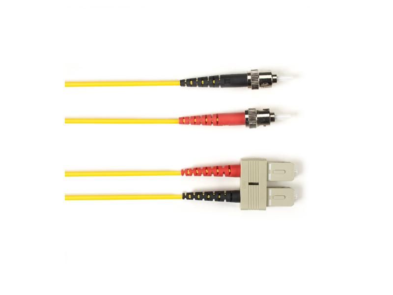 Cable de conexión de fibra óptica dúplex de 62,5 mm de Black Box Corp, PVC, Yl, STSC