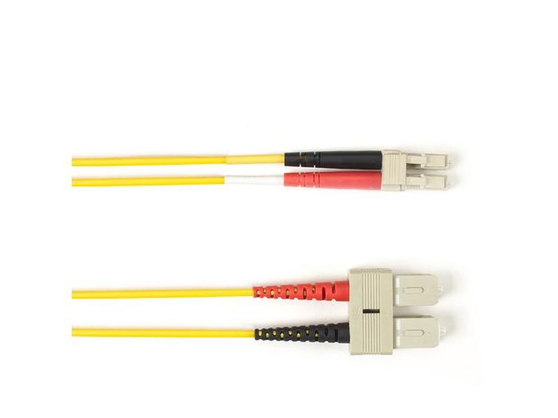 Cable de conexión de fibra óptica dúplex de 62,5 mm de Black Box Corp, PVC, YL, SCLC