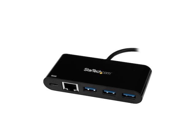 Concentrador USB C de 3 puertos a USB-A de 5 Gbps/Gbe/PD
