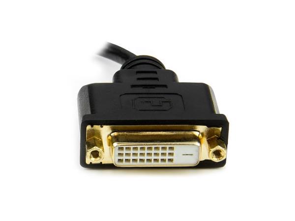 Cable mini HDMI a DVI-D macho a hembra de 8 pulgadas (20 cm)