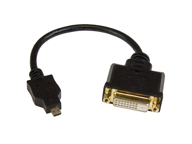 Adaptador Micro HDMI a DVI-D de 8 pulgadas (macho/hembra) de Startech.com - Micro HDMI de 8 pulgadas