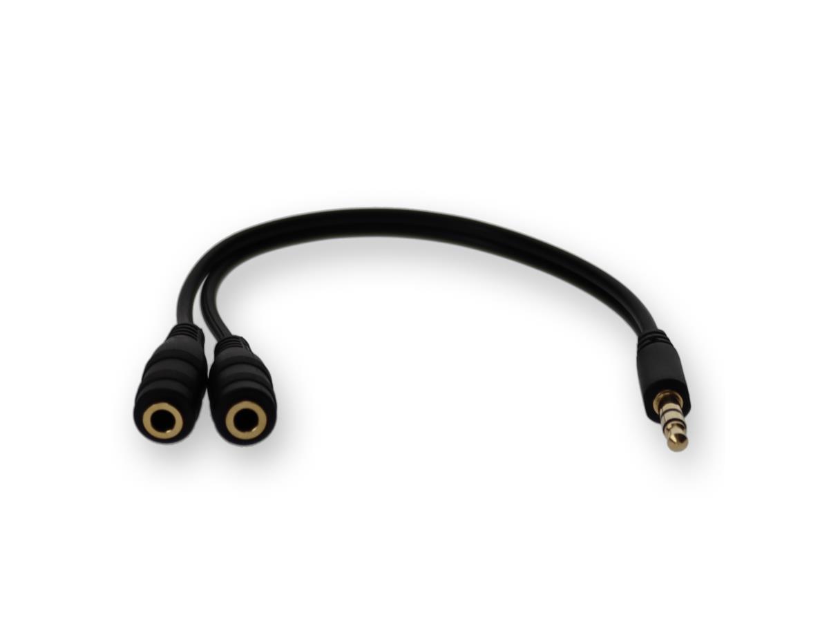 Add-On5Pk 8In Audio M/F Splitter Cable