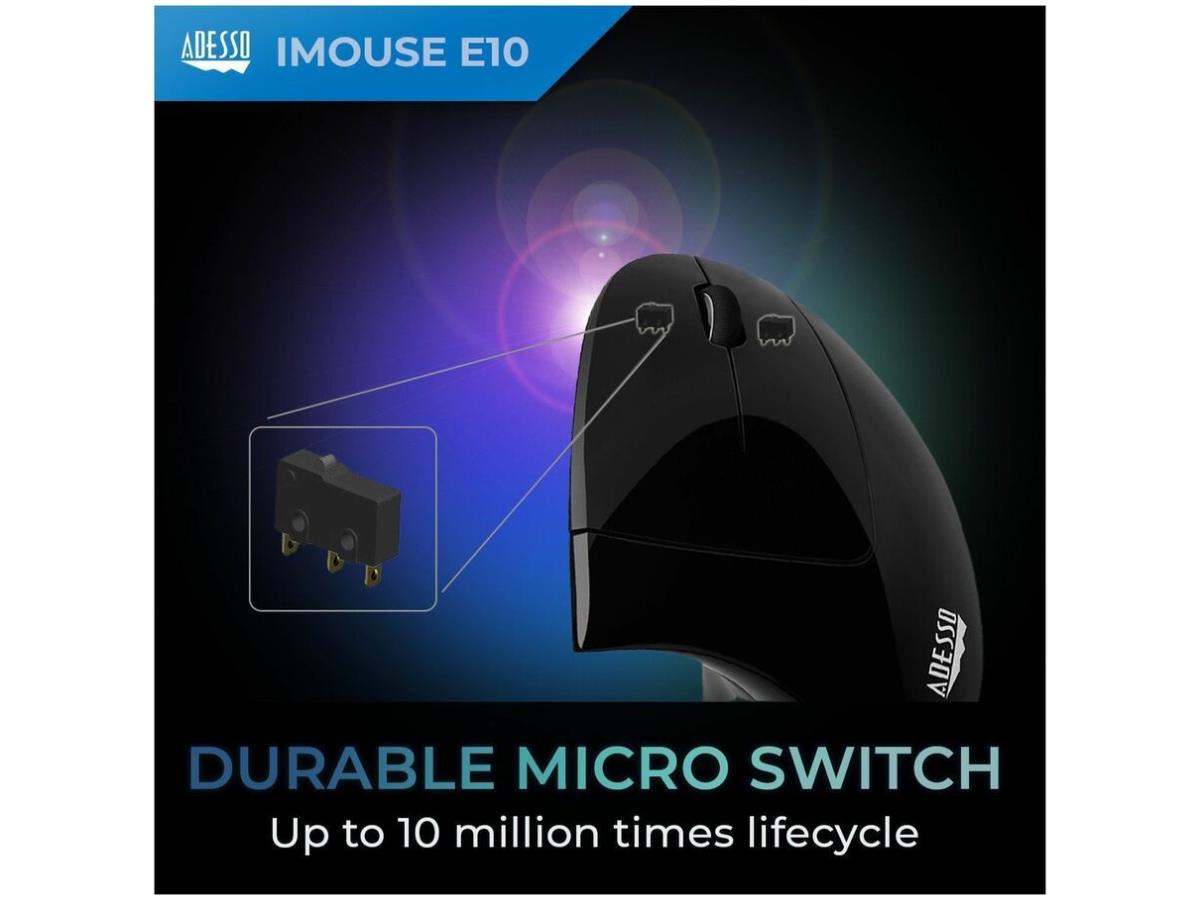 Adesso 2.4 Ghz Wrls Vert Ergo Mse 3 Btn