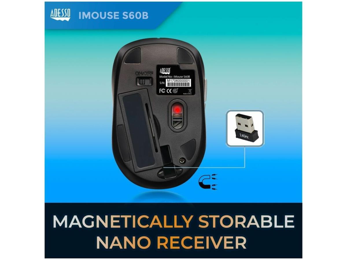 2.4Ghz Wrls Mse On/Off Swtch Blk