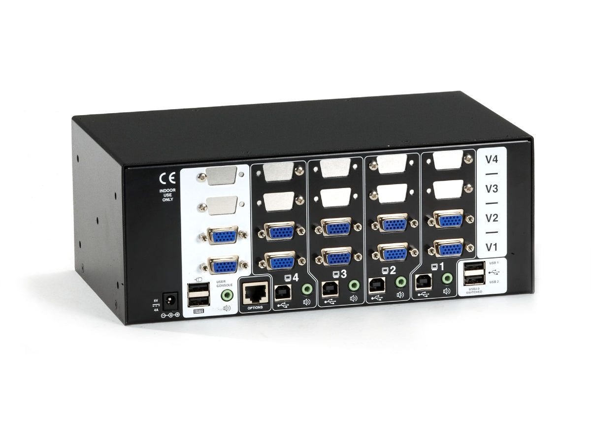 Cabezal de aluminio Black Box Corp con emulación USB real KV3204A