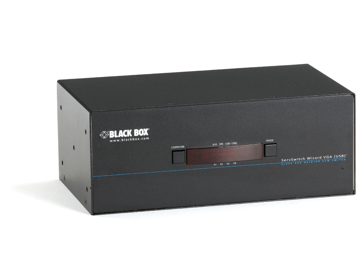 Cabezal de aluminio Black Box Corp con emulación USB real KV3204A