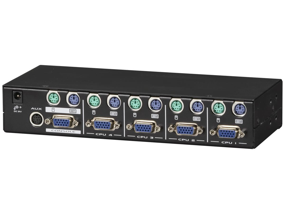 Conmutador KVM de escritorio de 4 puertos Black Box Corp VGA USB o PS/