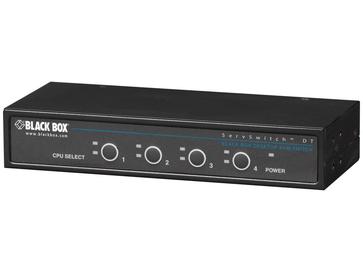 Conmutador KVM de escritorio de 4 puertos Black Box Corp VGA USB o PS/