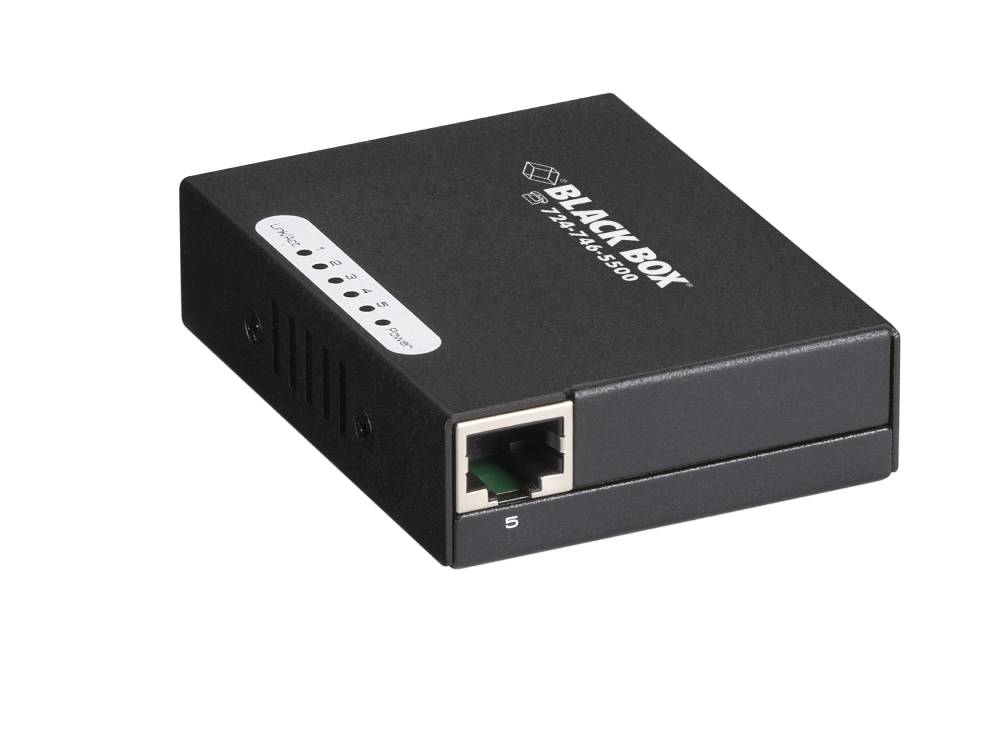 Conmutador Black Box Corp Lbs005A de 5 puertos 10/100 con alimentación USB
