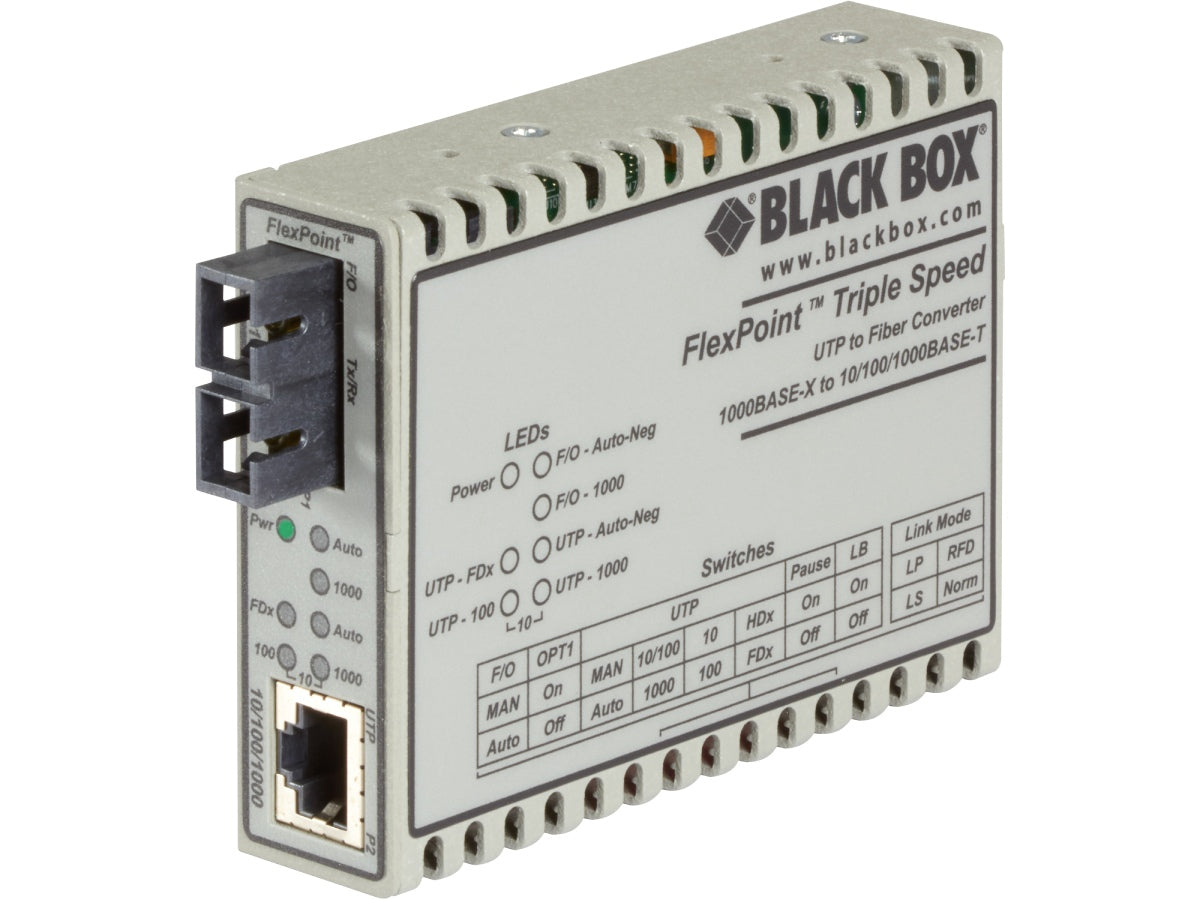 Black Box Corp A Converter, 10Base-T/100B Lmc1017A-Mmsc